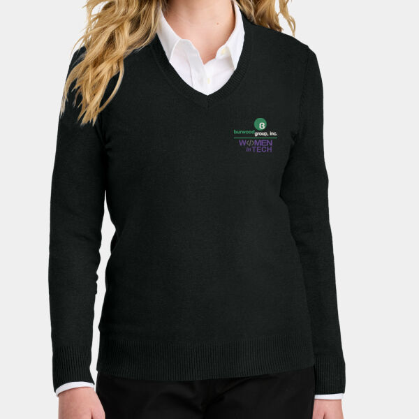 Ladies Women in Tech V-Neck Sweater Thumbnail