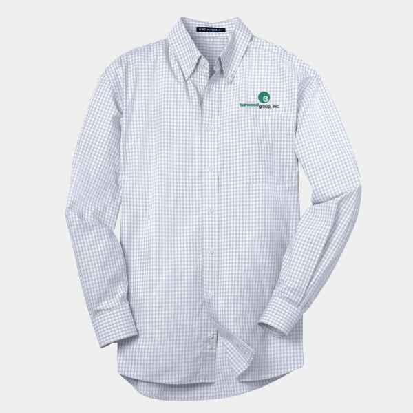 Burwood Plaid Patter Easy Care Shirt Thumbnail